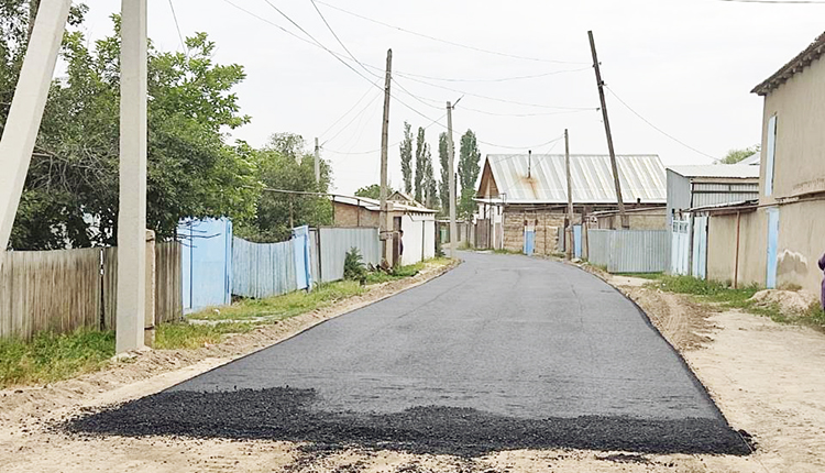 Глубинка оживает.  В Таласском районе отремонтированы 52 улицы