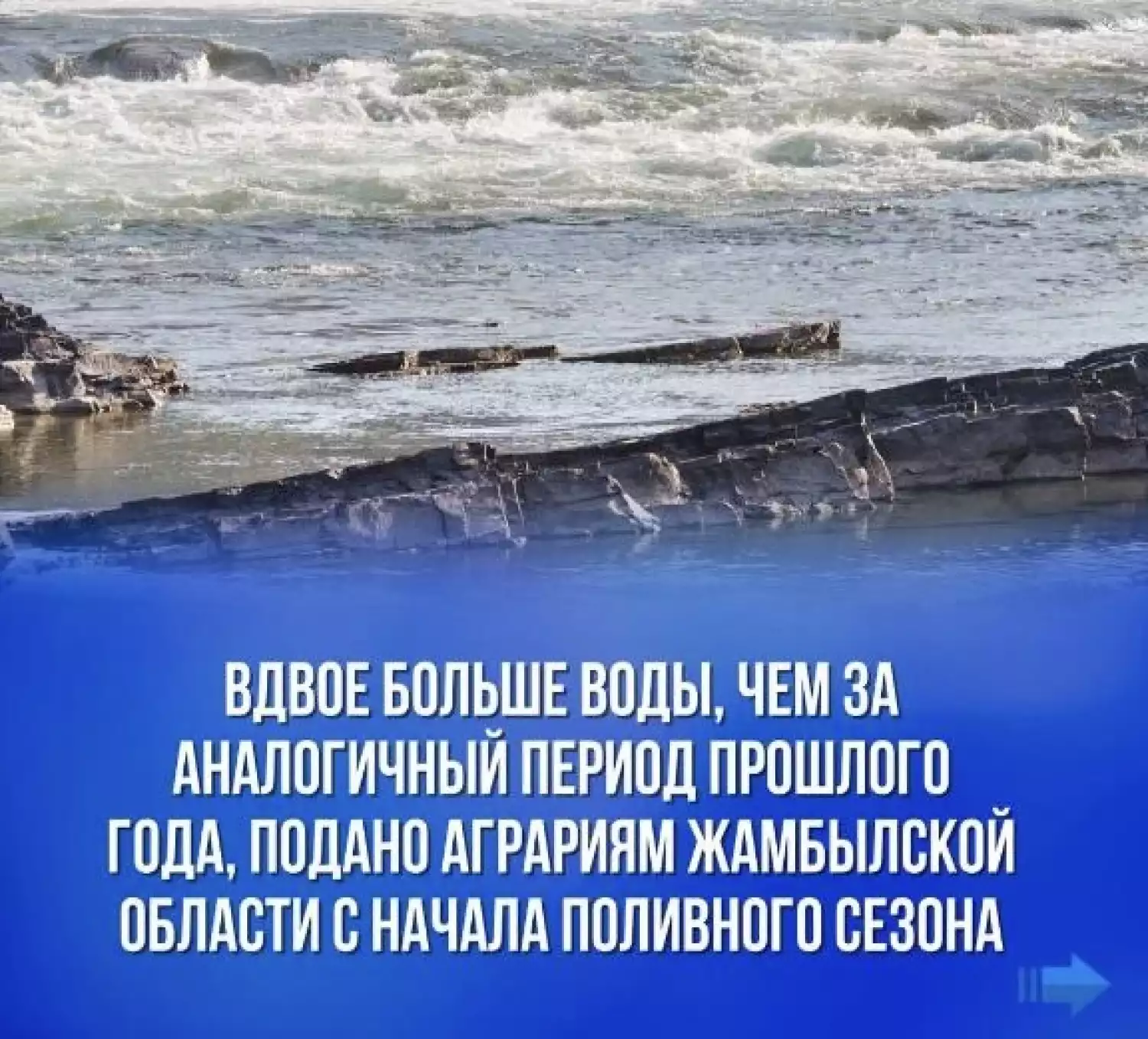 Вдвое больше воды, чем за аналогичный период прошлого года, подано аграриям Жамбылской области с начала поливного сезона