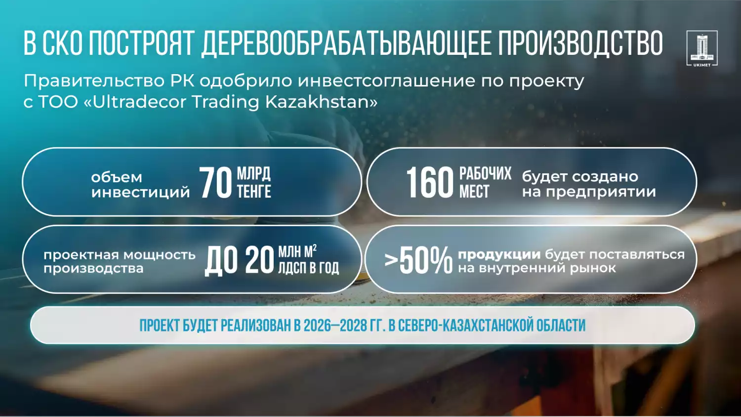 В Казахстане построят деревообрабатывающее производство за 70 млрд тенге